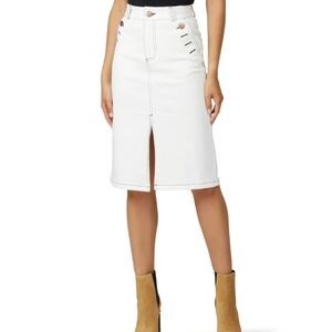 See by Chloe White Denim Parade Skirt Size 40